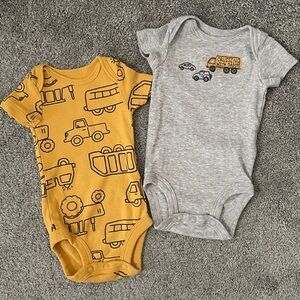 Carter’s truck onesies size newborn